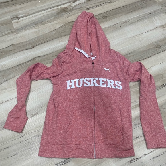 PINK Victoria's Secret Jackets & Blazers - PINK Victoria’s Secret Nebraska Huskers Zip Hoodie Small 0188